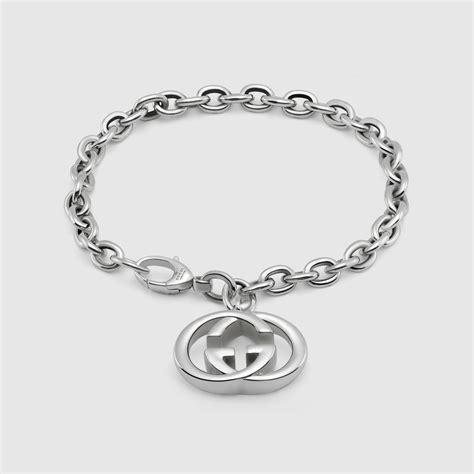 gucci mens charm bracelet|Gucci interlocking bracelet.